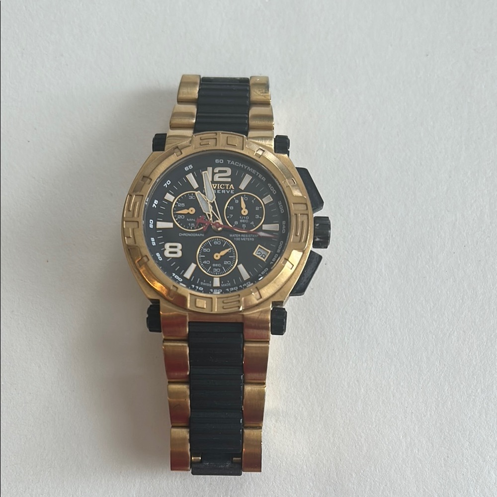 Invicta Gold and Black Watch - 1871 Reserve Ocean Hawk Men